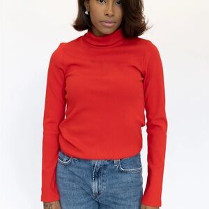 DONNI. Ribbed turtleneck Red